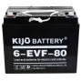 Аккумулятор Kijo 12V 6-EVF-80Ah (M6+DIN)