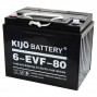 Аккумулятор Kijo 12V 6-EVF-80Ah (M6+DIN)