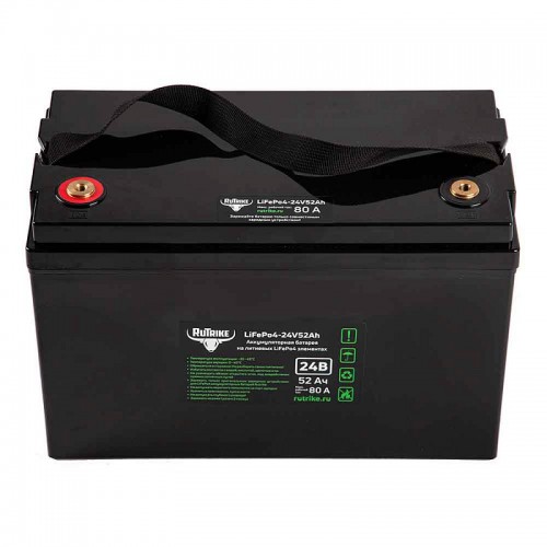 Аккумулятор тяговый Rein LiFePO4 24V52Ah (80A) (24V / Ah C5) Li-Ion (LiFePo4)